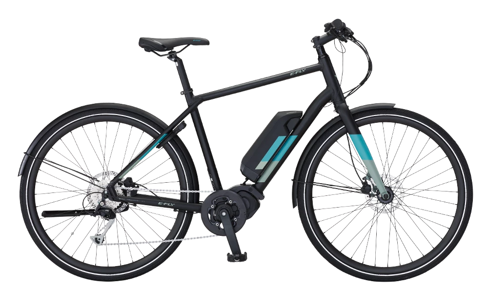 E-Fly PACE EL Herrecykel Med Centermotor - 9 Gear - Mat Sort