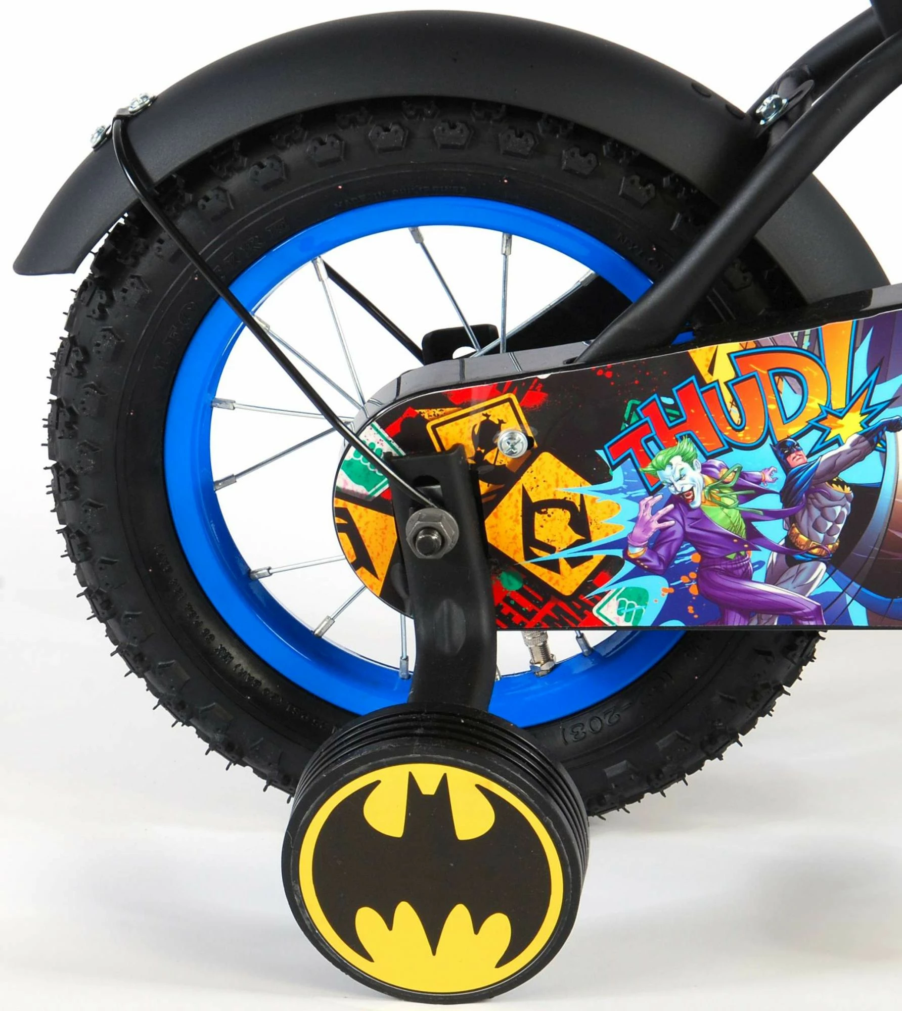 Volare Batman 12" Drengecykel Med Støttehjul - Billede 4