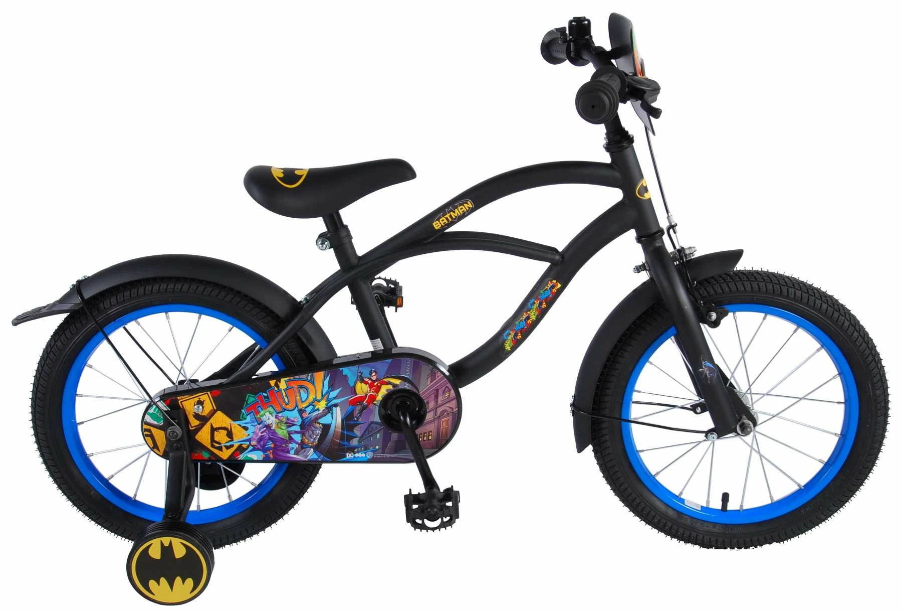 Volare Batman 16" Drengecykel Med Støttehjul