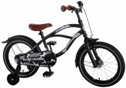 Volare Black Cruiser 16" Drengecykel Med Støttehjul