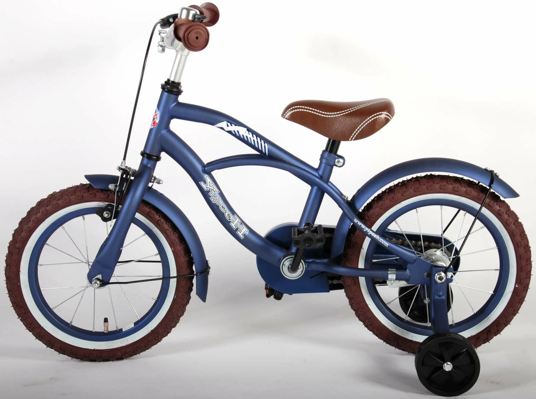 Volare Blue Cruiser 14" Drengecykel Med Støttehjul - Billede 2